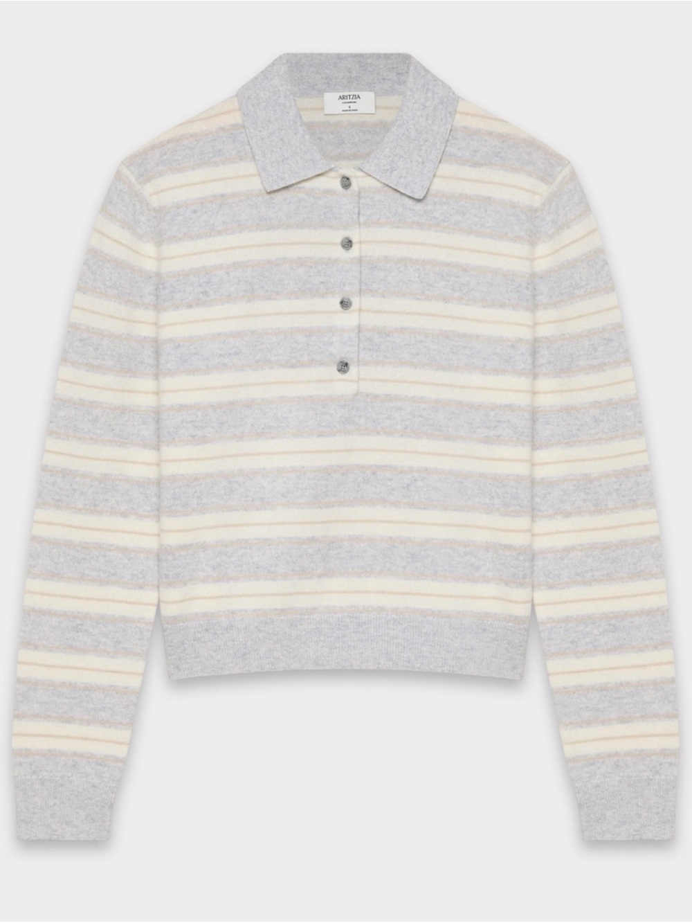 Aritzia BARE CASHMERE PROVENANCE POLO LONG SLEEVE Size: S
